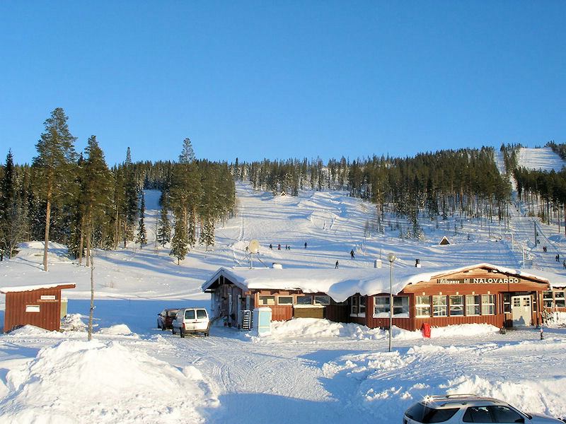 Ein vorläufig letzter Blick auf dieses superinteressante Skiparadies. Galeriebild Spektakuläre Wintersportanlage "Nalovardo" in Lappland / Bereich Sorsele, zu verkaufen!