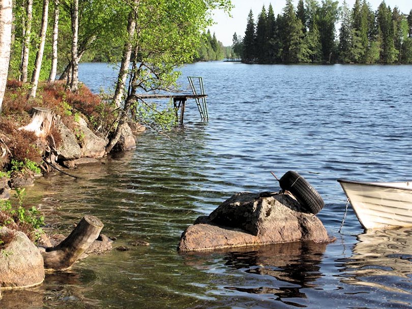 Bringen Sie Ihre Seele in Balance durch einen gefühlvollen, sinnlichen Sommeraufenthalt in "Finnshyttan. Super....! Galeriebild Högbo, Finnshyttan, so heißt das kleine schwedische Paradies am Ufer des mächtigen Sees Lersjön bei Filipstad in Värmland